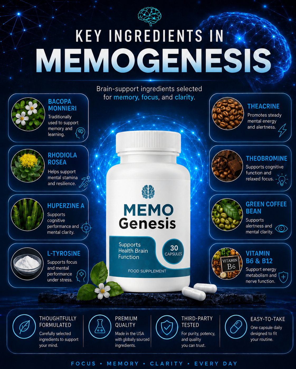 MemoGenesis ingredient overview